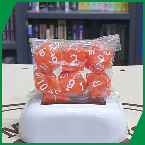 Set de dados x 7 - Naranja Mate