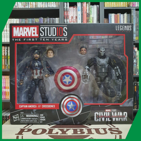 MARVEL LEGENDS CAPTAIN AMERICA CIVIL WAR - CAPTAIN AMERICA + CROSSBONES - HASBRO