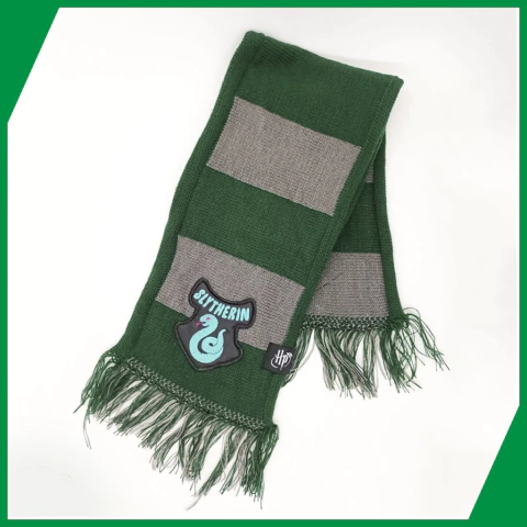 BUFANDA NIÑOS HARRY POTTER - SLYTHERIN RAYADA