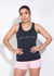 MUSCULOSA JASPEADA FITNESS NEGRA