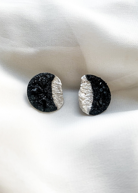 Brinco Maré com Turmalina Negra