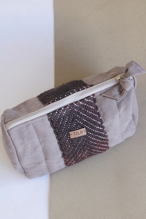 Necessaire Gris & Tejido - comprar online