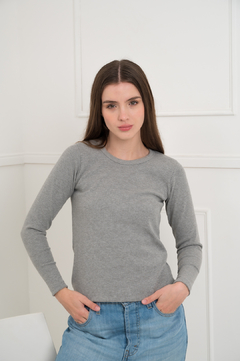 Remera basic manga larga [Gris] en internet