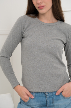 Remera basic manga larga [Gris] - comprar online