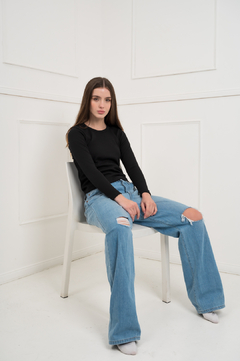 Remera basic manga larga [Negro] - comprar online