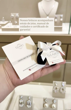 Brinco Folhas de Zircônias - Glams Acessórios para Noivas