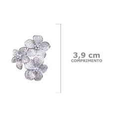 Brinco Flor de Noiva Luxo - Glams Acessórios para Noivas