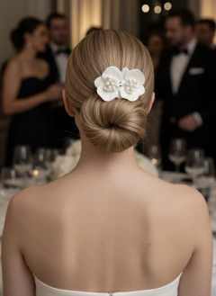 Grampos Orquídeas Pérolas Naturais Par na internet