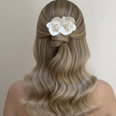 Grampos Orquídeas Pérolas Naturais Par na internet