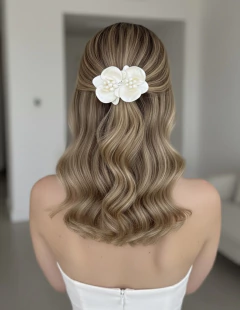 Grampos Orquídeas Pérolas Naturais Par na internet