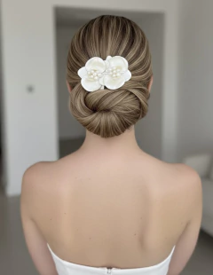 Imagem do Grampos Orquídeas Pérolas Naturais Par