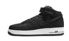 Air Force 1 Mid Stussy Black Luxe Leather - comprar online
