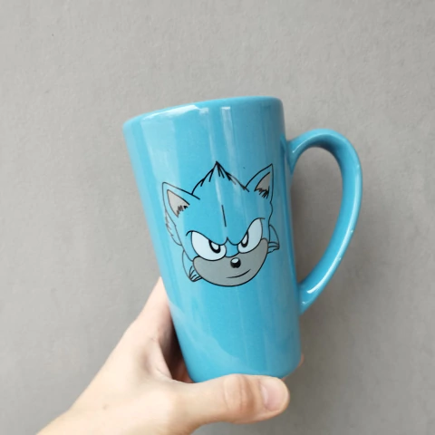 TAZA ALTA - Sonic (turquesa) - comprar online