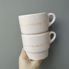 TAZA APILABLE - Rosa