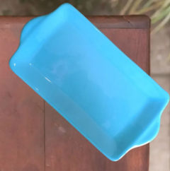 BANDEJA RECTANGULAR - Turquesa ceramica - comprar online