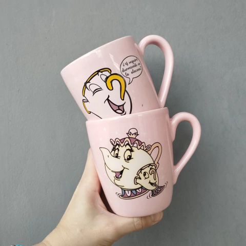 TAZA BOMBE - Chip y Sra Pott (rosa) - comprar online