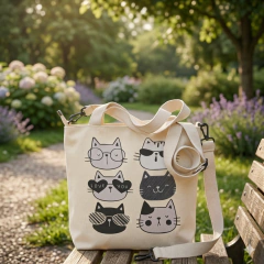 BOLSO TOTE con correa - Gatito