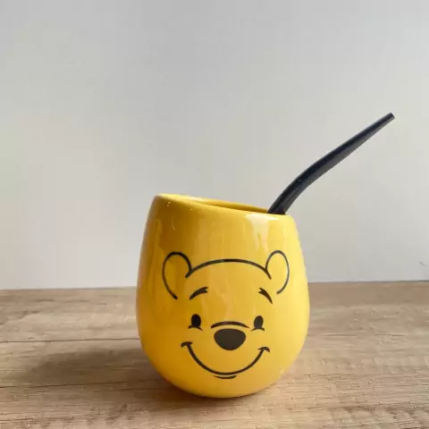 MATE CERAMICA - Winnie Pooh (amarillo)
