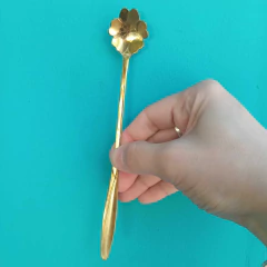 CUCHARITA FLOR DE LOTO - metal larga en internet