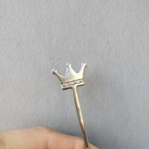 CUCHARITA CORONA - Corta plateada - comprar online