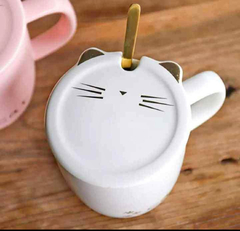 TAZA GATITO con dorado en internet