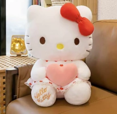 PELUCHE KITTY con corazon 60cm - Mundo Chulo