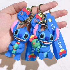 LLAVERO SILICONA - Stitch y Angel - Mundo Chulo