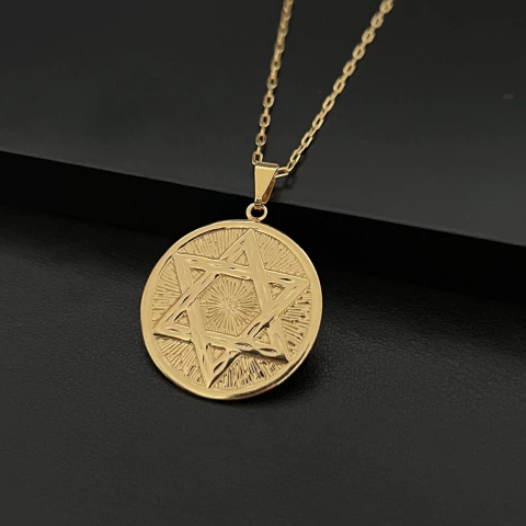 PINGENTE ESTRELA DE DAVI REDONDA M - 2,7CM - comprar online