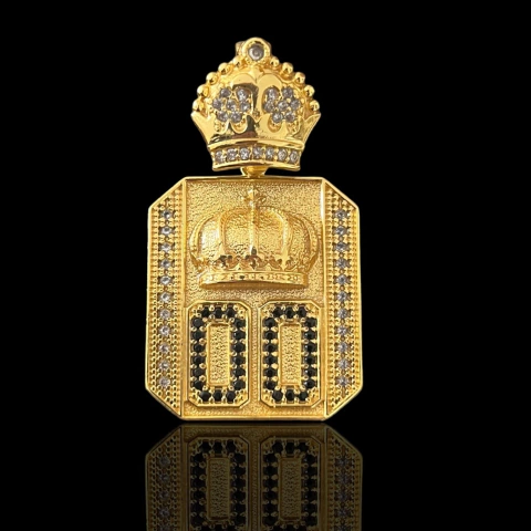 PINGENTE 00 CRAVEJADO 3,5x3,9CM