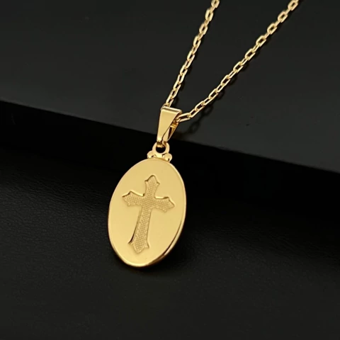 PINGENTE MEDALHA C/CRUZ - 2x2cm - comprar online