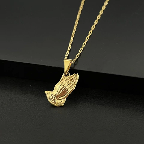 PINGENTE MÃO REZANDO MENOR - 1,7x2CM - comprar online