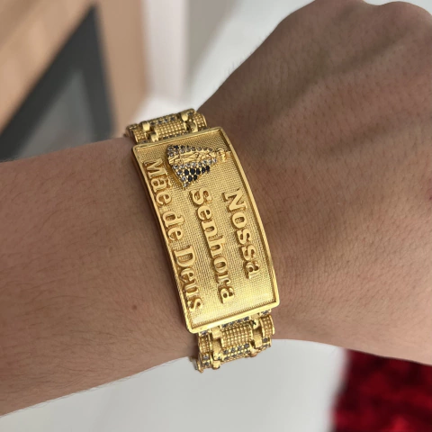 BRACELETE CRAVEJADO N.SENHORA - 25MM - comprar online