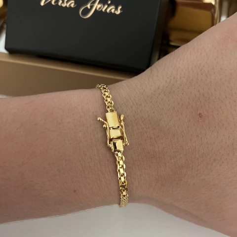 PULSEIRA CADEADO DUPLO 4MM - comprar online