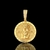 PINGENTE PLACA JESUS 4D CRAVEJADO - 3,8CM