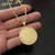 PINGENTE MEDALHA REDONDA BORDA TEXTURA - 3,5CM - comprar online