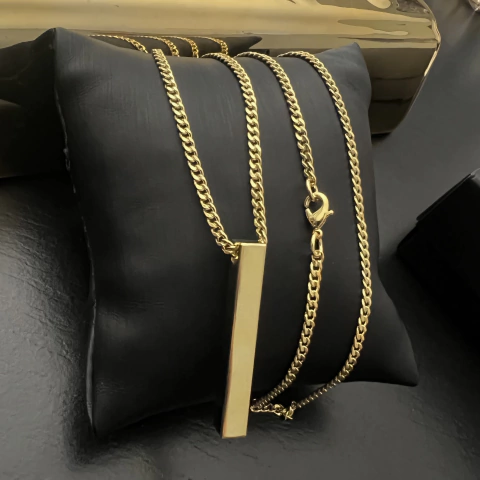 CORRENTE GRUMET 2,5MM + PINGENTE PERSONALIZÁVEL