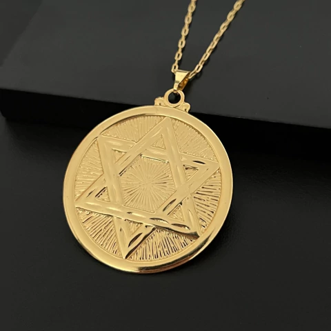 PINGENTE ESTRELA DE DAVI REDONDA G - 4CM - comprar online