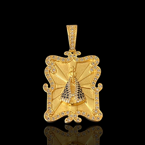 PINGENTE MOLDURA DETALHES N.SENHORA - 3,5X4,5CM