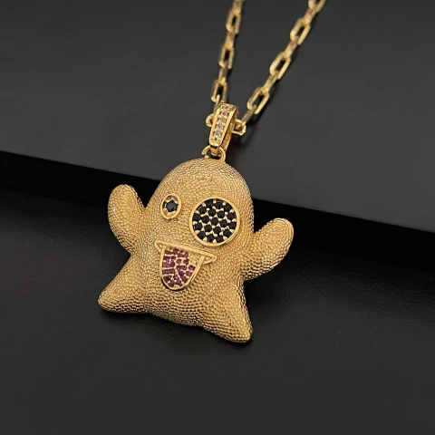 PINGENTE FANTASMA CRAVEJADO - 4,5x4CM - comprar online