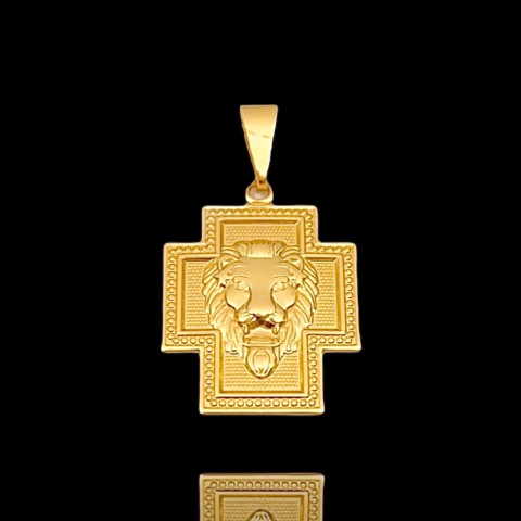 PINGENTE PLACA LEÃO - 2x1,7cm