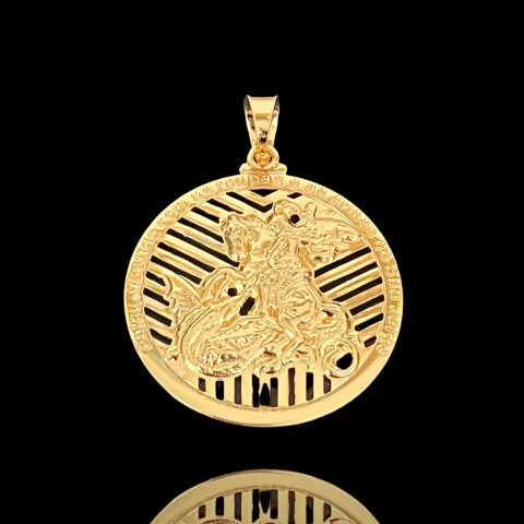 PINGENTE SÃO JORGE VAZADO - 3,5CM