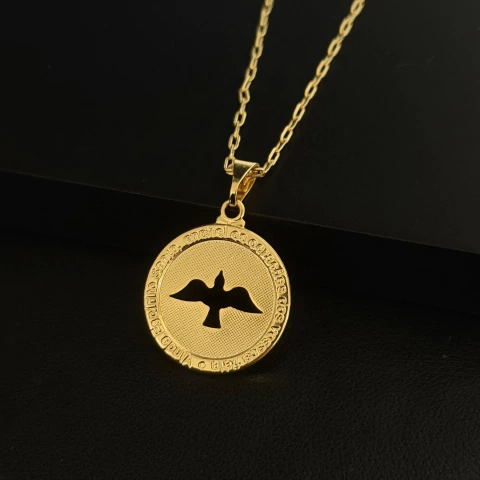 PINGENTE MEDALHA DA PAZ VAZADO - 2CM