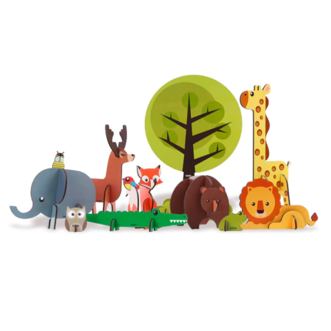 Quebra-Cabeça 3D Animais da Savana