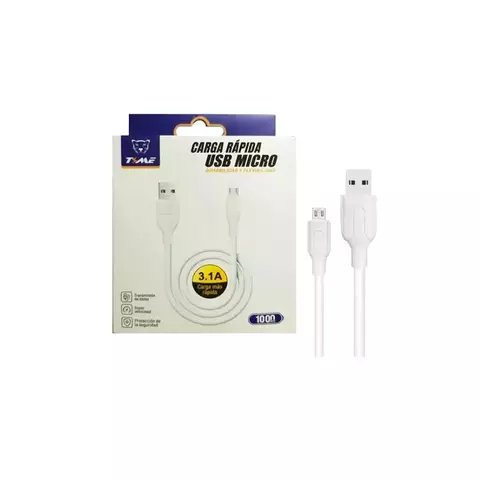 Cable Cargador Y Transferencia De Datos - Micro USB 3.1A