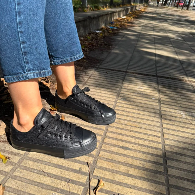 Zapatilla con plataforma ORIGINAL UP de cuero sintético — imagen 4