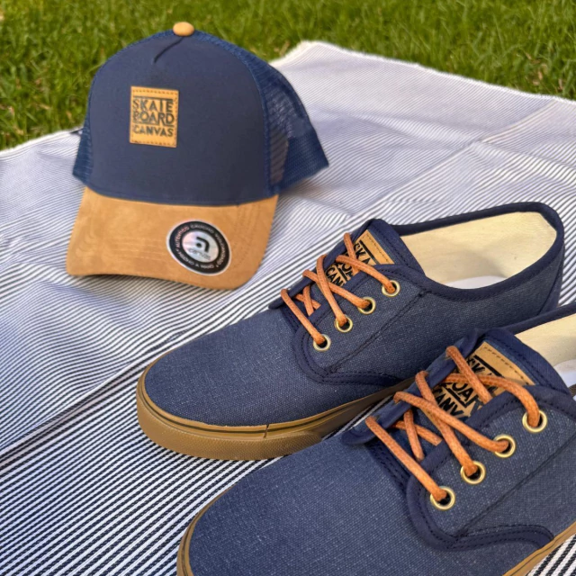Zapatilla BROOKLYN de lona con base caramelo — imagen 7