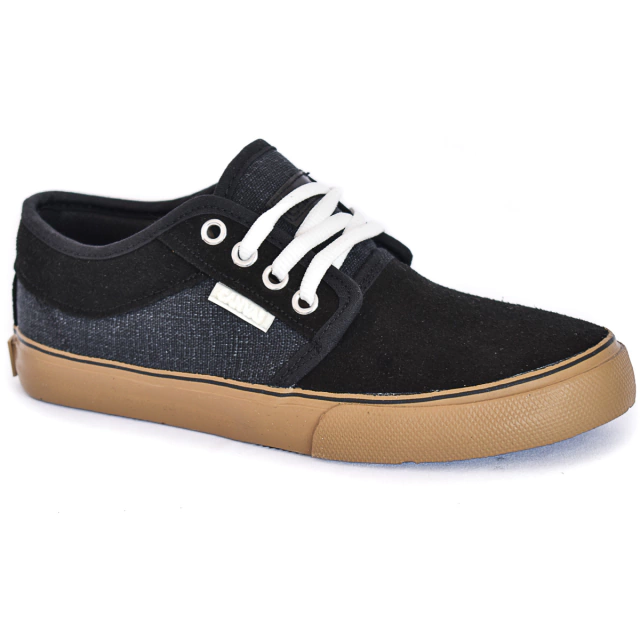 Zapatilla DENVER con cuero descarne gamuzado y base Caramelo