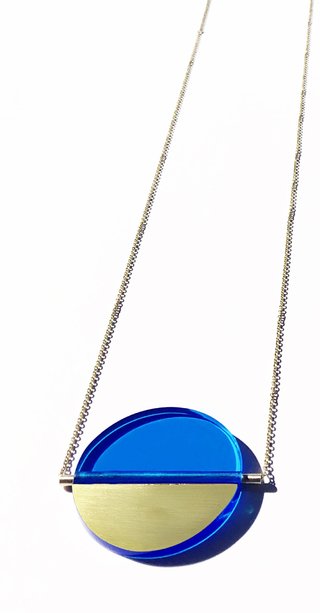 Colgante Half Moon, Azul