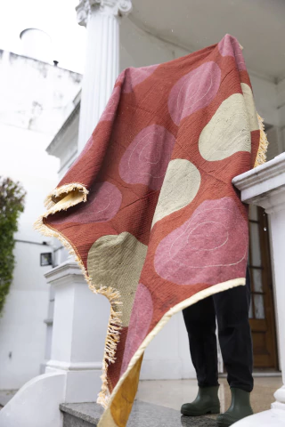 Manta Tejida, Círculos, 155 x 195 cm - comprar online