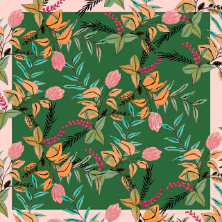 Pañuelo Rocío Verde, 70 x 70 cm [PRE-ORDER]